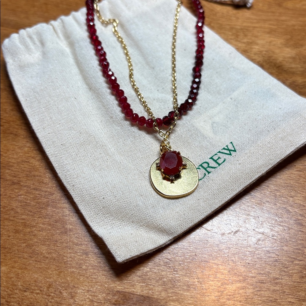 J. Crew Layered Coin Pendant Necklace NWT